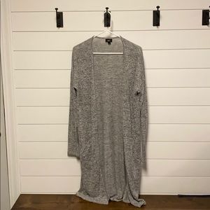 Long gray cardigan